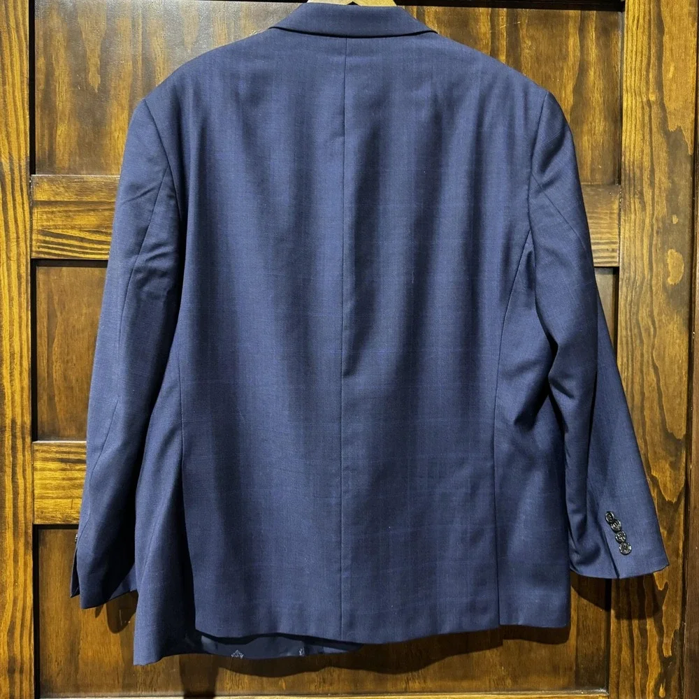 Lauren Ralph Lauren Blazer Mens 38R Blue Wool 2 Button Stretch Sport Coat Jacket
